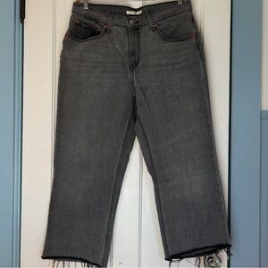 Levi’s Low Pro Straight Jeans in Washed Black